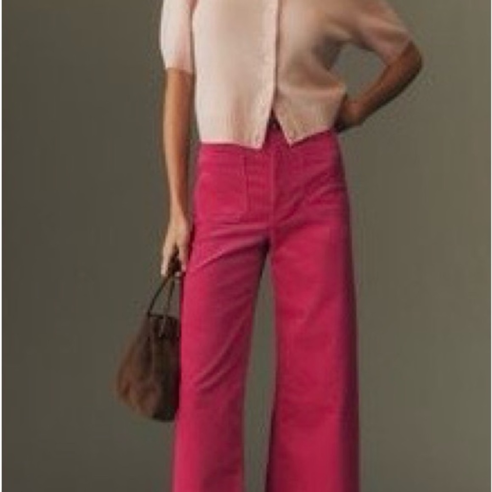 Colette corduroy wide leg crop pants by Maeve